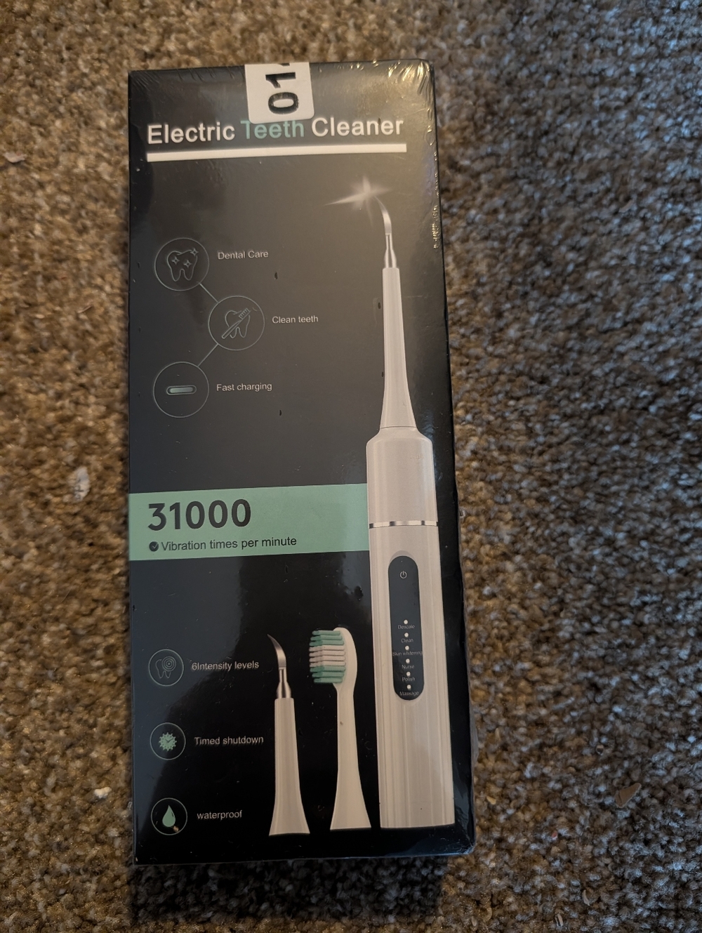 White Electric Teeth Cleaner Sonic Toothbrush - White
